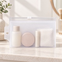Sac à fermeture éclair en PVC transparent personnalisé avec logo, pochette de rangement pour cosmétiques et maquillage, fournisseur en gros, OEM ODM, emballage cadeau