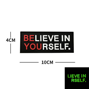 Topi bercahaya sihir berkilau karet lembut PVC tahan air frasa inspirasional Inggris tanpa sakit tidak ada rasa sakit tidak ada - Product Image 4