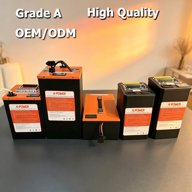 Long-lasting E-Motorcycle Battery 1000W-3000W 48V 72V 120Ah Scooter Boat Tricycle Forklift Lithium Ion Battery with BMS