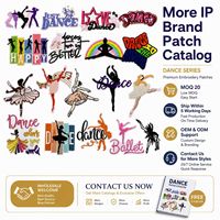 En gros, patchs brodés à coudre et thermocollants sur le thème de la danse, la ballerine, le ballet, l'amour, le arc-en-ciel, la musique et la pointe