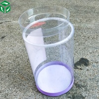 Emballage en plastique cylindrique chinois, emballage cadeau en acétate, tube en PVC souple transparent