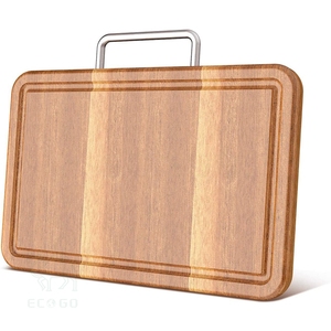 Planche à découper multifonctionnelle en bois d'acacia, lot de 3 planches à découper épaisses avec rainure à jus pour la maison - Product Image 5