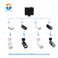 Nouveau Design Mr16 projecteur Led Gu10 Spot cadre de lampe plusieurs styles Downlight en aluminium pour système d'éclairage à Rails magnétiques