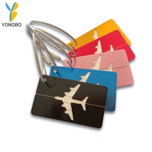 Metal Aluminum Airplane Luggage Tag for Travel - Product Image 1