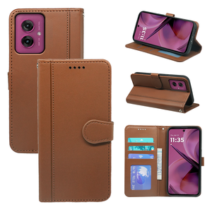 เคสโทรศัพท์แบบแม่เหล็กสำหรับ Motorola Edge 50 Fusion G52J <span class=keywords><strong>5G</strong></span> II G53Y G53J G53S G84 E14 G04s G24 พร้อมช่องใส่บัตรและขาตั้ง - Product Image 1