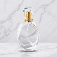 Botol Parfum Kaca Tebal Mewah dengan Semprotan, Botol Parfum Kelas Atas yang Dapat Disesuaikan dengan Tutup Sekrup Akrilik