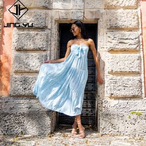 ชุดเดรสฤดูร้อนสไตล์โบฮีเมียน ผ้าฝ้าย ผ้าลินิน ผ้าเรยอน พิมพ์ลายตามสั่ง ออกแบบโดยผู้ผลิต สำหรับผู้หญิง - Product Image 4