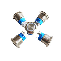 Repuestos para Máquinas Expendedoras, Botón Pulsador de 22 mm, Interruptor de Botón Pulsador Metálico a Prueba de Agua, Interruptor de Botón Pulsador Redondo Pequeño de Metal