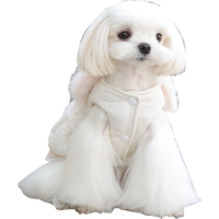 Robes classiques brodées de qualité supérieure pour chiens, chats et mini-animaux de compagnie, en polyester respirant et confortable, style princesse, pour l'export.