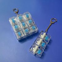 Porte-clés clavier en plastique transparent, testeur de touches de décompression pour clavier mécanique avec briquet - Ventes flash