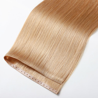 Usine En Gros Remy Vierge Russe Extension De Cheveux Invisible PU Peau Micro Lien Papillon Trame Extensions De Cheveux Humains Blonde