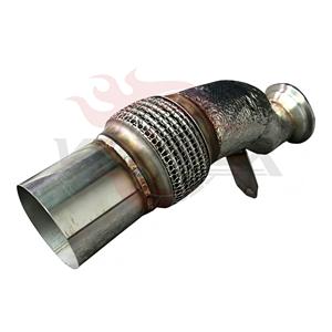 Kit de tuning Bolt-On pour tuyau d'échappement thermique avec enveloppe thermique Vortex Heat Shield SS304 Turbo Downpipe pour BMW M3 F80 M4 F82 F83 S55 3.0T BiTurbo - Product Image 4