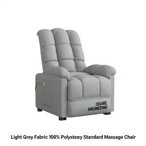 Fauteuil de massage Odvinge Bailuimestar en tissu gris clair, vibration intégrale du corps, usage domestique - Product Image 1