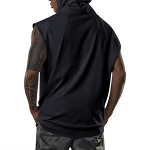 OEM Custom Clothing High Quality <b>Hoodie</b> Supplier Gym Fitness <b>Sleeveless</b> Pullover Cotton Hoodies for <b>Men</b> - Product Image 5