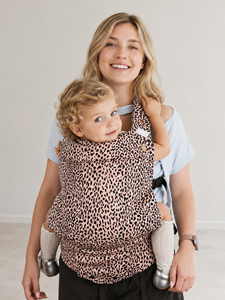 Porte-bébé Premium à motif léopard rose, porte-bébé souple et structuré pour nourrissons avec design personnalisé - Product Image 1