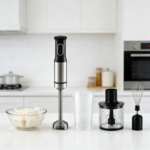 Taşınabilir Elektrikli 3'ü 1 Arada Paslanmaz Çelik Daldırma Tipi Manuel Çubuk <span class=keywords><strong>Blender</strong></span> Seti Mikser Kablosuz Küçük Mini Batidora El Blenderi - Product Image 5
