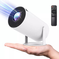 Projecteur intelligent LED HY300 Pro+ compatible Android 14 et 8K avec Wi-Fi 6 5.0, design portable pour home cinéma