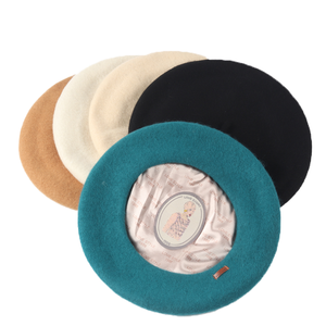Béret en laine mélangée pour enfants, style français, motif classique, couleur unie, chaud, vintage, pour l'automne et l'hiver, décontracté, fête, quotidien - Product Image 1