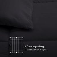 Couette ChaMXue toutes saisons respirante noire, alternative au duvet, en fibres spirales douces, matelassée, vente en gros