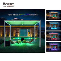 Système de toit à persiennes imperméable Hooeasy Kits de pergola bioclimatique en aluminium pour jardin extérieur
