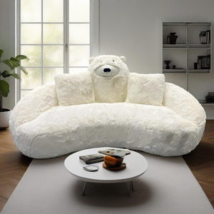 Divano Orso per Bambini, Arredamento per Cameretta e Soggiorno, Decorazione per Stanza dei Bambini, Giocattoli in Peluche, Cuscino in Tessuto per Bambini, Divano Relax - Product Image 1