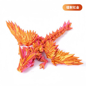 35cm 3D Printed Big Flying Dragon Crystal Fidget Toy Colorful Plastic Desk Pet for Home Decor Birthday Gift for Boys - Product Image 6