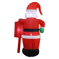 Père Noël gonflable de 6 pieds avec LED intégrées, vente en gros d'usine, décoration intérieure/extérieure pour fête de Noël, jardin, cour