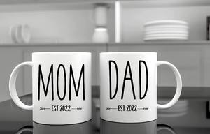 La grossesse Cadeau EST-2022 Nouvelle Maman et Papa 325ml Tasse Ensemble avec Salopette Le premier choix cadeau ensemble pour les nouveaux et les futurs parents - Product Image 2