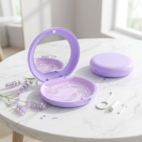 Étui personnalisé portable et coloré pour aligneurs dentaires, étui rond magnétique pour la hygiène buccale