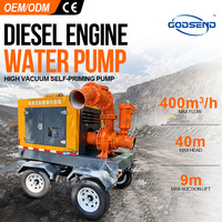 Pompe à eau silencieuse sur remorque, auto-amorçante, haute aspiration, avec moteur diesel, 8 pouces, robuste et personnalisée, pour drainage minier