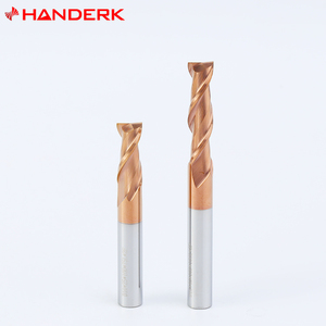 HANDERK Hrc55 fraise en carbure monobloc 2 cannelures en acier au tungstène <span class=keywords><strong>couteau</strong></span> à rainure de clavette fraises à bout plat pour outil CNC - Product Image 2