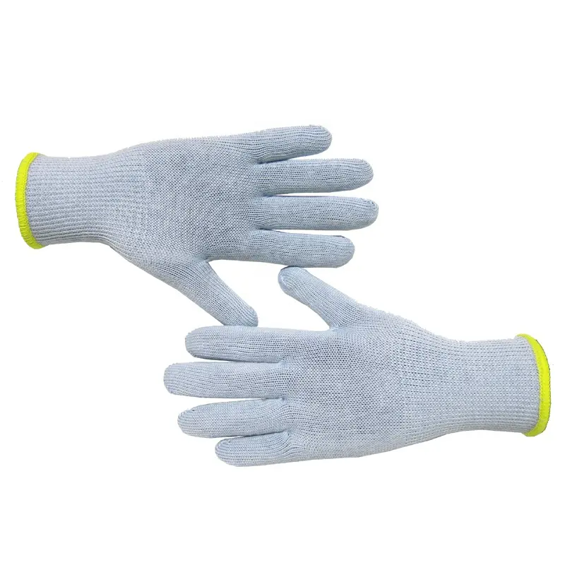 violet Purple High-Density Cotton/Polyester knit work Gloves Luvas Guantes, Seamless for a great fit