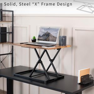 Ultra-thin single-top height adjustable vertical universal office desk with stand for monitor and laptop, customizable and - Product Image 4