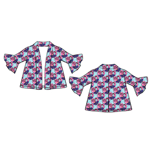E3 Venta al por Mayor, Bata de Bebé para Niña, Manga Larga, Poliéster/Algodón, Impermeable, Reversible, con Estampado Personalizado - Product Image 3