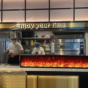 Cheminée électronique à LED avec flamme simulée, effet 3D, lumière d'ambiance électrique pour meuble TV, décoration intérieure et intérieure. - Product Image 3