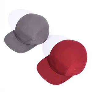 BSCI OEM thiết kế logo riêng của bạn thể thao cắm trại hat ngoài trời bán buôn tùy chỉnh thiết kế trại nylon 5 Bảng điều chỉnh mũ và mũ