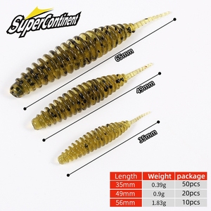 Señuelo de gusano de 35mm, 49mm y 65mm, cebo suave de PVC, señuelo suave de pesca, carpa, lubina, señuelo de pesca, Lsca, novedad - Product Image 2