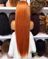 Perruque en dentelle transparente 4x4, cheveux humains vierges Remy birmans, lisses et soyeux, nœuds blanchis, 10"-40", couleur ombrée T1B/4/30