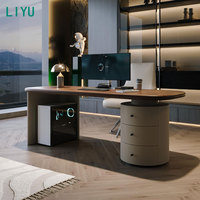 Bureau de direction moderne modulaire en bois convertible de luxe Liyu pour bureau à domicile avec tiroir de rangement pour dossiers