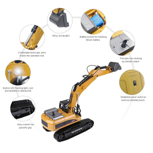AiJH Excavadora RC de 32 Canales 1:14 HUINA, Totalmente Metálica, con Brazo de Excavación Largo, Modelo 1580, <span class=keywords><strong>Camión</strong></span> Excavadora RC de Ingeniería - Product Image 5