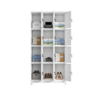 Casier en acier à 12 portes, armoire de rangement métallique avec serrures individuelles, anti-corrosion, pour personnel d'usine, salle de sport, école