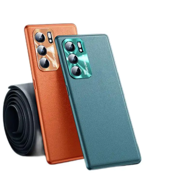 Sarung ponsel lensa kulit mewah kualitas tinggi pabrik Tiongkok pelindung penuh untuk OPPO Reno 3 4 5 6 7 8 9 pro + FindX6