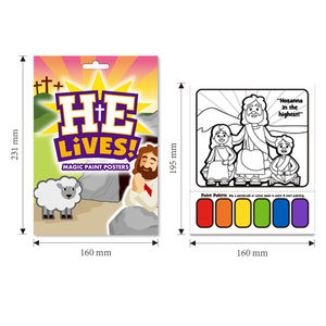 Hochwertige akzeptieren benutzer definierte Design12 Blatt Acryl öl Aquarell Malerei Malbuch für Kinder - Product Image 2