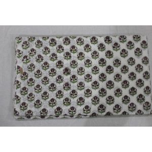 Tela de Algodón Estampada a Mano Estilo Vintage con Diseño Floral Moderno de Jaipur, Material Ligero para Bolsos, Cortinas y Vestidos - Product Image 5