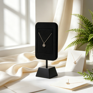 JINSKY Jewelry <b>Display</b> Stand Set Black Velvet Necklace Earring Holder Showcase Rack for Store or Home Use - Product Image 4