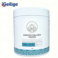 En stock – Complément alimentaire 360g : Poudre de protéines de collagène saveur vanille avec prébiotiques et probiotiques pour le soutien intestinal – Personnalisation OEM