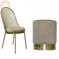 Chaise de salle à manger en acier inoxydable et velours, design moderne, taille adulte, pour extérieur, avec motif café
