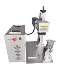 20w 30w 50w 100w metal and nont metal laser engraving machine split fiber laser marking machine on gold silver