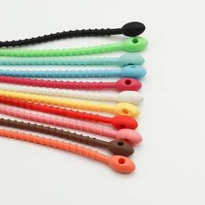 Corbata de silicona colorida, cordón de llavero estirable, bandas de goma degradadas ajustables para colgantes DIY, abalorios para bolsas de muñecas