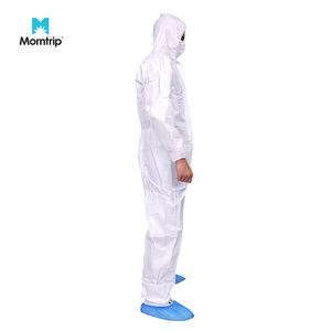 Combinaison de protection jetable économique, respirante, imperméable, antistatique, en SMS PP microporeux, Type 5/6, avec capuche, pour travaux de peinture au pistolet - Product Image 3